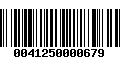 Código de Barras 0041250000679