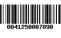 Código de Barras 0041250007890