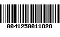 Código de Barras 0041250011828