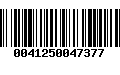 Código de Barras 0041250047377