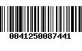 Código de Barras 0041250087441