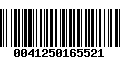 Código de Barras 0041250165521