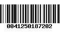 Código de Barras 0041250187202