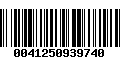 Código de Barras 0041250939740