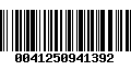 Código de Barras 0041250941392