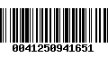 Código de Barras 0041250941651