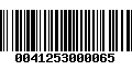 Código de Barras 0041253000065