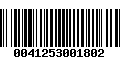 Código de Barras 0041253001802