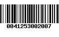 Código de Barras 0041253002007