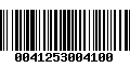 Código de Barras 0041253004100