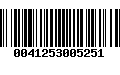 Código de Barras 0041253005251