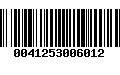 Código de Barras 0041253006012