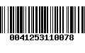 Código de Barras 0041253110078