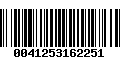 Código de Barras 0041253162251