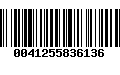 Código de Barras 0041255836136