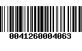 Código de Barras 0041260004063