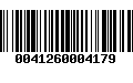 Código de Barras 0041260004179