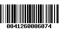 Código de Barras 0041260006074