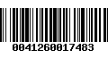 Código de Barras 0041260017483