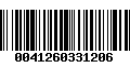 Código de Barras 0041260331206