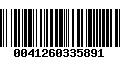 Código de Barras 0041260335891