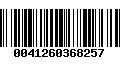 Código de Barras 0041260368257