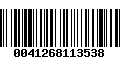 Código de Barras 0041268113538