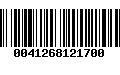 Código de Barras 0041268121700