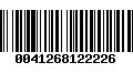 Código de Barras 0041268122226