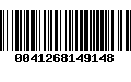 Código de Barras 0041268149148