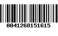 Código de Barras 0041268151615