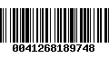 Código de Barras 0041268189748