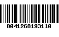 Código de Barras 0041268193110