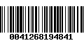 Código de Barras 0041268194841