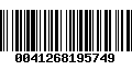 Código de Barras 0041268195749