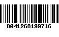 Código de Barras 0041268199716