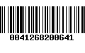 Código de Barras 0041268200641