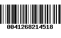 Código de Barras 0041268214518