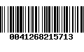 Código de Barras 0041268215713