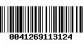 Código de Barras 0041269113124