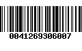 Código de Barras 0041269306007