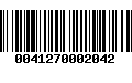 Código de Barras 0041270002042