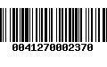 Código de Barras 0041270002370