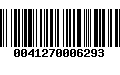 Código de Barras 0041270006293