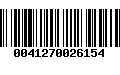 Código de Barras 0041270026154