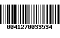 Código de Barras 0041270033534