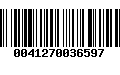 Código de Barras 0041270036597