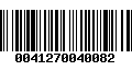 Código de Barras 0041270040082