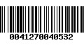 Código de Barras 0041270040532