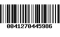 Código de Barras 0041270445986